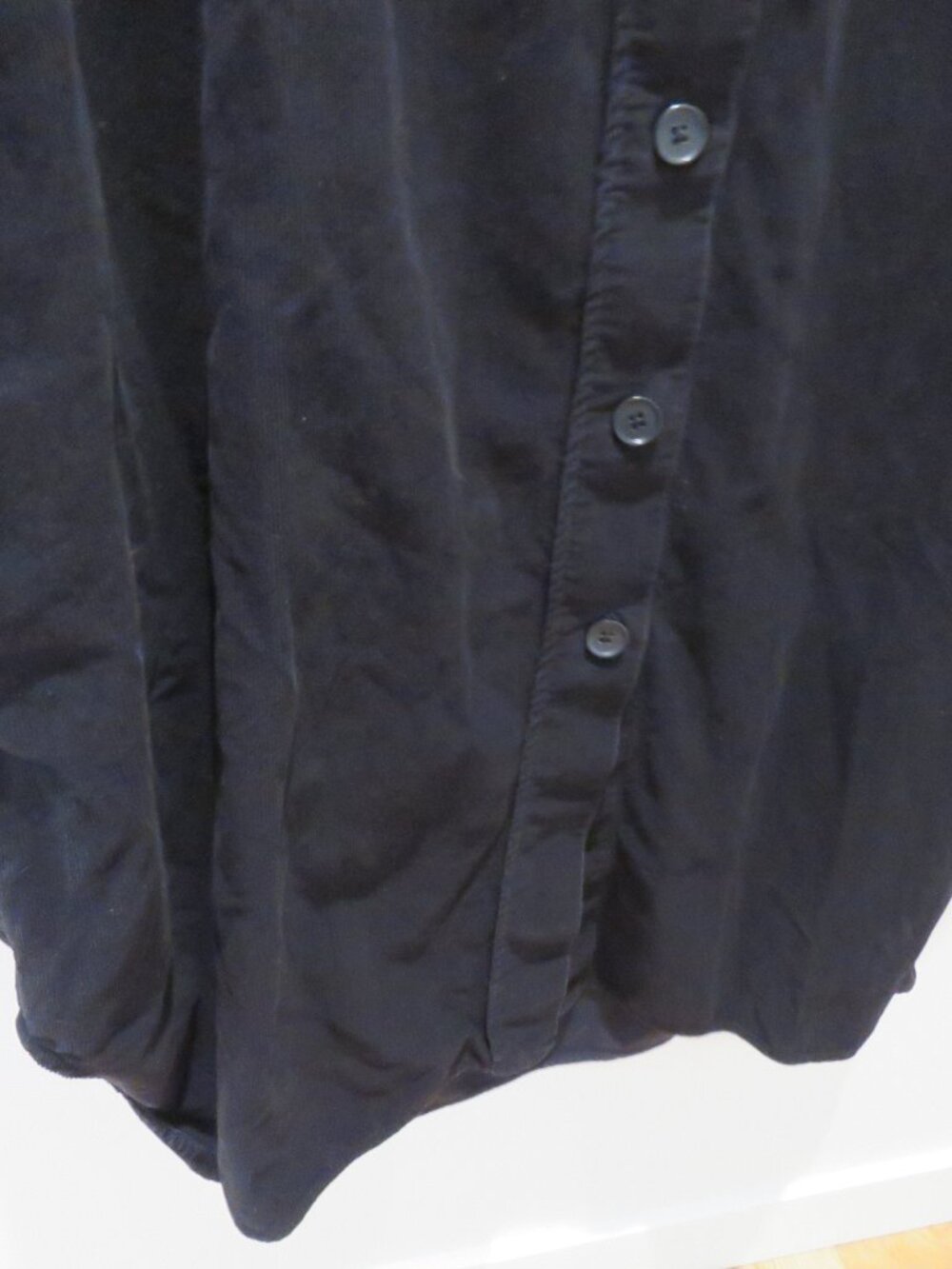 COS Corduroy Shirt Midi Dress Black US 12 Minimalist Quiet Luxury 90s Oversized - Picture 7 of 14